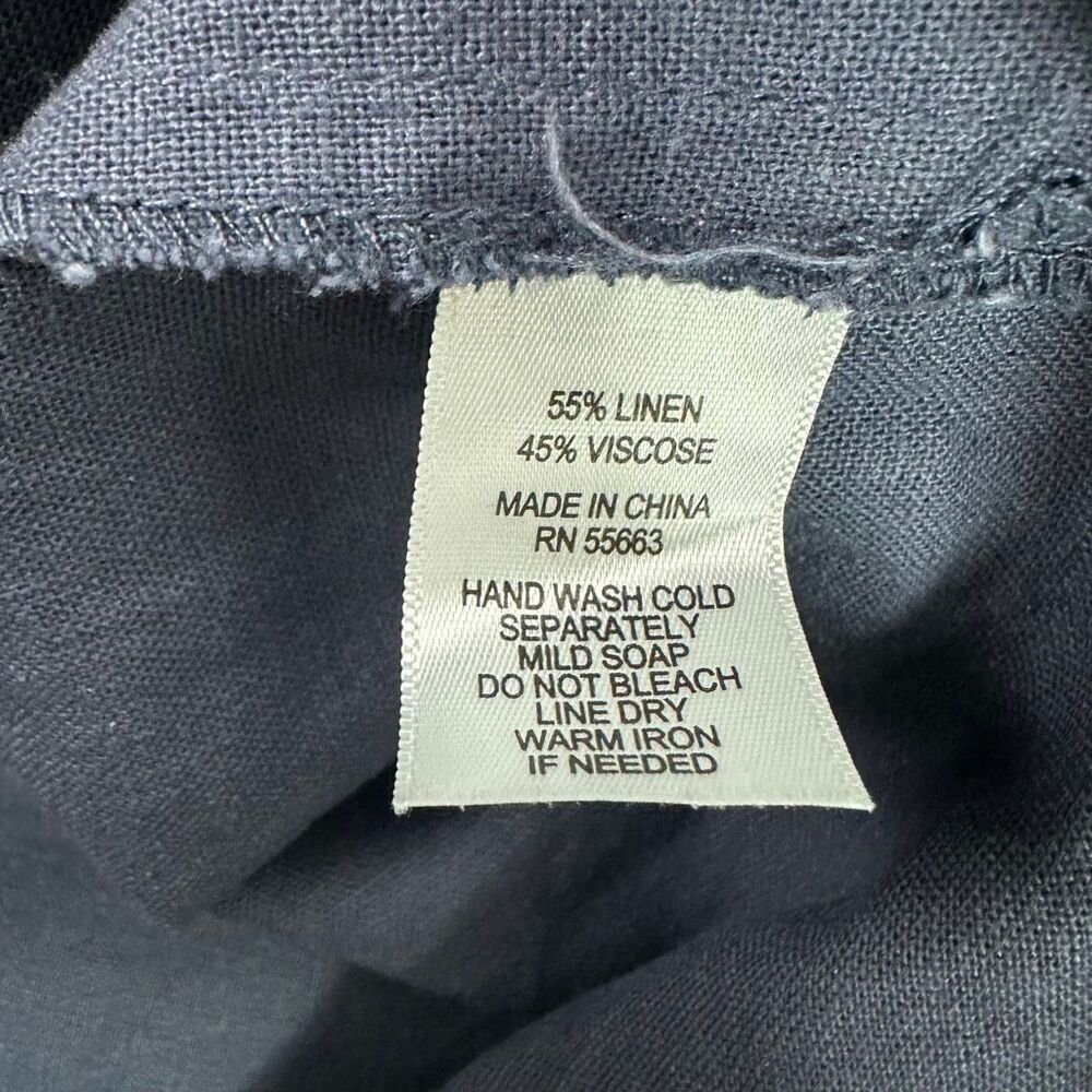For Cynthia Medium Linen Blend Shift Dress Grayish Blue - Picture 6 of 6